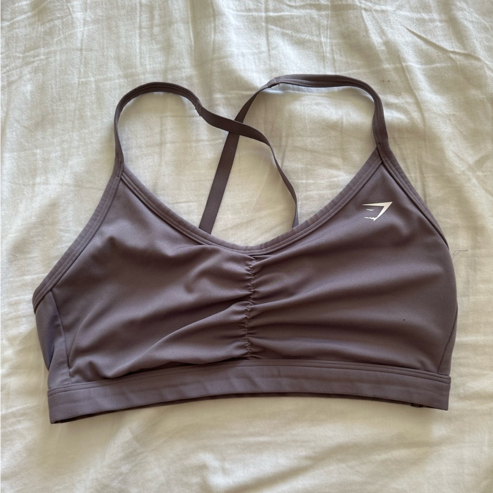 LIGHT PURPLE GYMSHARK CROSS BACK SPORTS BRA